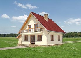 Задний фасад дома, Двухэтажный дом 12х9 - 128.8 м2