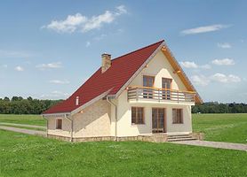 Правый фасад дома, Двухэтажный дом 12х9 - 128.8 м2