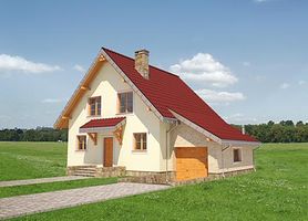 Передний фасад дома, Двухэтажный дом 12х9 - 128.8 м2