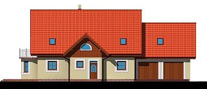 Передний фасад дома, Двухэтажный дом 21х13 - 296 м2