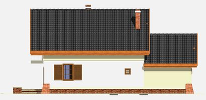 Задний фасад дома, Двухэтажный дом 15х10 - 151.4 м2