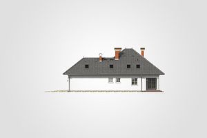 Правый фасад дома, Двухэтажный дом 12х18 - 275.75 м2