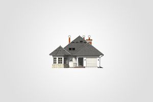 Передний фасад дома, Двухэтажный дом 12х18 - 275.75 м2
