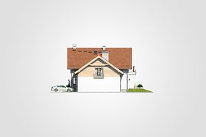 Правый фасад дома, Двухэтажный дом 17х12 - 261.35 м2