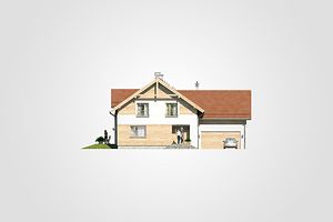 Передний фасад дома, Двухэтажный дом 17х12 - 261.35 м2