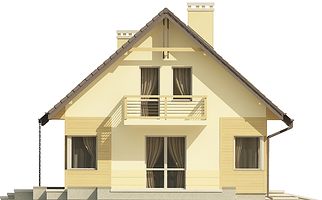 Левый фасад дома, Двухэтажный дом 13х9 - 134.56 м2