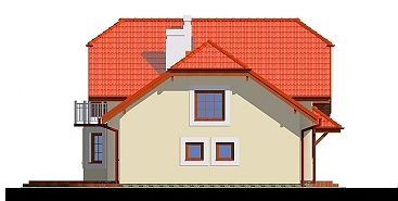 Левый фасад дома, Двухэтажный дом 11х12 - 165 м2