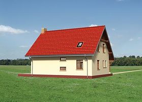 Задний фасад дома, Двухэтажный дом 12х8 - 137.9 м2