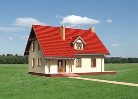 Левый фасад дома, Двухэтажный дом 12х8 - 137.9 м2