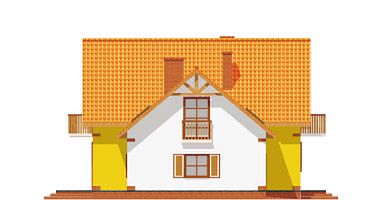 Левый фасад дома, Двухэтажный дом 15х11 - 201.01 м2