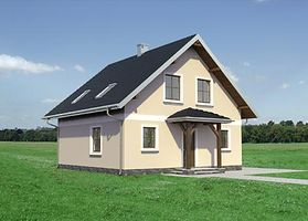 Левый фасад дома, Двухэтажный дом 9х11 - 115.6 м2