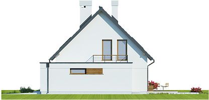 Левый фасад дома, Двухэтажный дом 14х10 - 130.5 м2