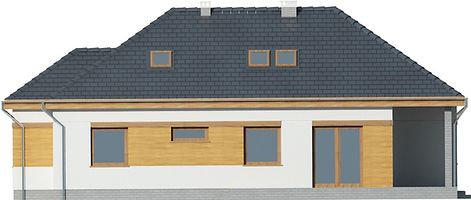 Задний фасад дома, Двухэтажный дом 17х13 - 189.44 м2