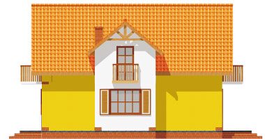 Правый фасад дома, Двухэтажный дом 12х10 - 154.92 м2