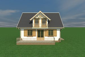 Левый фасад дома, Двухэтажный дом 13х10 - 168.18 м2