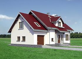 Левый фасад дома, Двухэтажный дом 14х10 - 177.3 м2