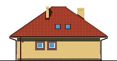 Левый фасад дома, Двухэтажный дом 14х12 - 169.51 м2