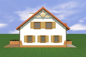 Левый фасад дома, Двухэтажный дом 14х10 - 190.9 м2