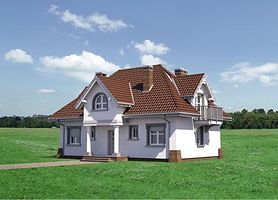 Правый фасад дома, Двухэтажный дом 13х11 - 155.8 м2