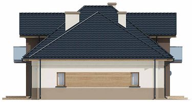 Левый фасад дома, Двухэтажный дом 15х12 - 211.6 м2