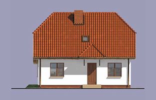 Передний фасад дома, Двухэтажный дом 10х8 - 109 м2