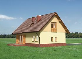 Левый фасад дома, Двухэтажный дом 11х8 - 123.8 м2