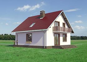 Задний фасад дома, Двухэтажный дом 13х10 - 140.9 м2