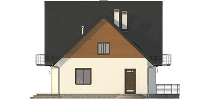 Левый фасад дома, Двухэтажный дом 16х10 - 222.85 м2