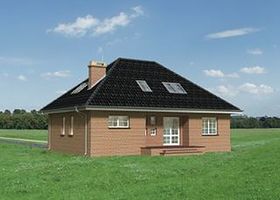 Задний фасад дома, Двухэтажный дом 13х12 - 140.9 м2