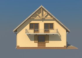 Правый фасад дома, Двухэтажный дом 13х11 - 204.68 м2