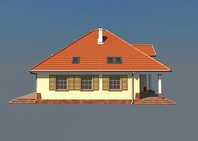 Задний фасад дома, Двухэтажный дом 12х14 - 220.27 м2