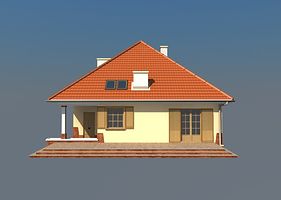 Правый фасад дома, Двухэтажный дом 12х14 - 220.27 м2