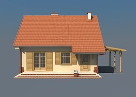 Передний фасад дома, Двухэтажный дом 12х9 - 124.18 м2