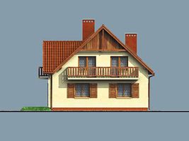 Задний фасад дома, Двухэтажный дом 10х11 - 140.9 м2