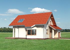 Левый фасад дома, Двухэтажный дом 12х14 - 148.8 м2