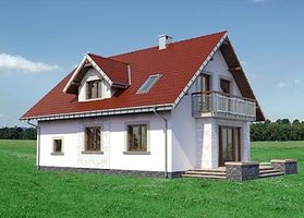 Задний фасад дома, Двухэтажный дом 13х11 - 159.1 м2