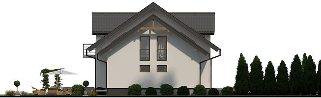 Левый фасад дома, Двухэтажный дом 17х10 - 225.4 м2
