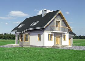 Левый фасад дома, Двухэтажный дом 15х13 - 190.8 м2