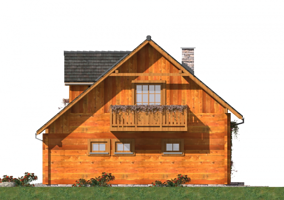 Правый фасад дома, Двухэтажный дом 11х10 - 128.5 м2