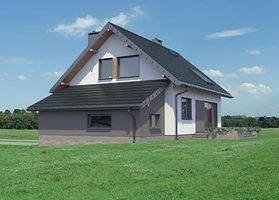 Правый фасад дома, Двухэтажный дом 11х14 - 149.5 м2