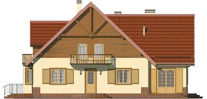 Передний фасад дома, Двухэтажный дом 16х10 - 222.85 м2