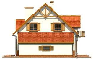 Левый фасад дома, Двухэтажный дом 16х10 - 169.9 м2