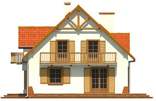 Правый фасад дома, Двухэтажный дом 16х10 - 169.9 м2
