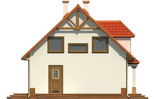 Левый фасад дома, Двухэтажный дом 10х9 - 122.07 м2