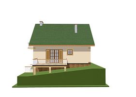 Задний фасад дома, Двухэтажный дом 10х9 - 124.46 м2