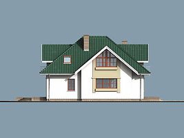 Левый фасад дома, Двухэтажный дом 16х12 - 230.5 м2
