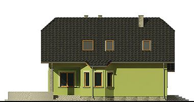 Левый фасад дома, Двухэтажный дом 16х12 - 217 м2