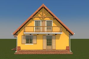 Правый фасад дома, Двухэтажный дом 10х9 - 121.99 м2