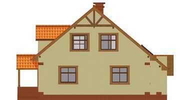 Правый фасад дома, Двухэтажный дом 13х9 - 125.91 м2