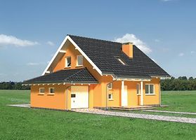 Левый фасад дома, Двухэтажный дом 14х9 - 137 м2